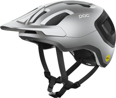 Велосипедний шолом POC Axion Race MIPS для трейлу, захист MIPS Integra, розмір XS (48-52 см), чорний/сріблястий матовий
