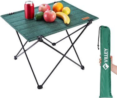 Складаний туристичний стіл VILLEY для кемпінгу та відпочинку на природі (зелений)