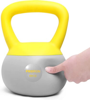 Гиря PROIRON 8 кг, м'яка, для дому, для початківців, набір 2-10 кг, безпечна для підлоги