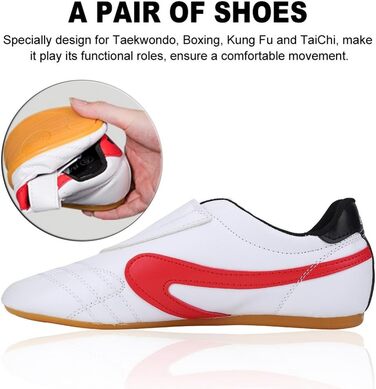 Взуття для тхеквондо, шкіряне, боксерське, для занять у залі, для дорослих