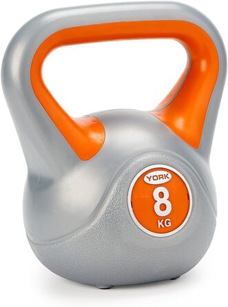 Вінілова гиря York Fitness 8 кг для домашнього тренування, бодібілдингу та важкої атлетики