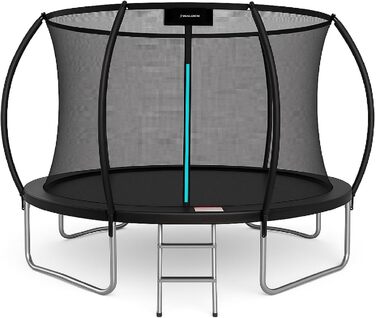 Батут для саду Outdoor, діаметр 244 см (8 FT), сертифікований з захисним оградою та м'якими ніжками для дітей. Ідеально для занять фітнесом в приміщенні та на вулиці. Максимальне навантаження до 100 кг, 4 ніжки.