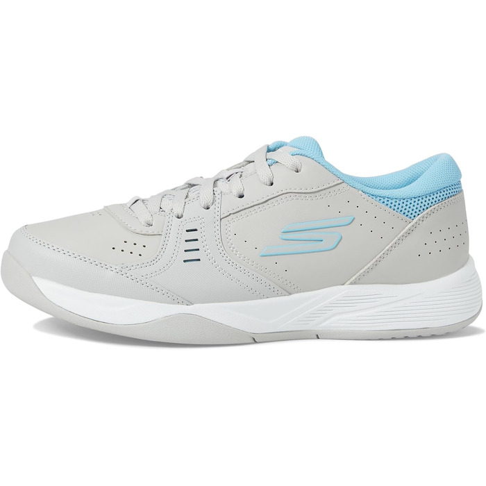 Кросівки для піклболу Skechers Viper Court Smash для залів та вулиці, жіночі, сірі (розмір 36 EU), комфортна посадка