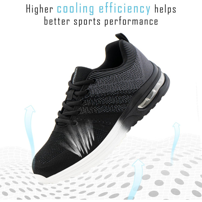 Спортивні кросівки Hitmars для чоловіків та жінок з повітряною подушкою, розмір 36-48 (43 EU, сірий)