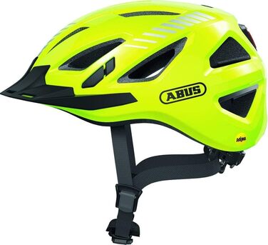 Велошолом ABUS Stadthelm Urban-I 3.0 MIPS з підсвіткою, захистом від ударів, козирком і магнітною застібкою для жінок та чоловіків