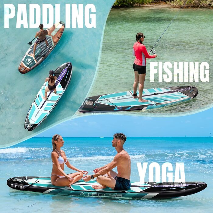 Надувне SUP-борд (305 x 91 см) з аксесуарами та рюкзаком, блакитний колір, з сидінням