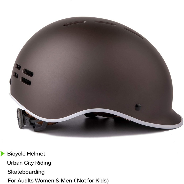 Шолом велосипедний OnBros для чоловіків та жінок - Retro Urban Commuter, регульований 56-61 см, колір кава