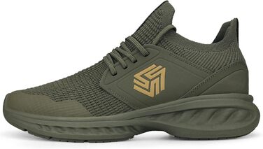 Чоловічі кросівки для ходьби та бігу Slip-On, неслизькі, дихаючі, легкі, для тренувань та залу, розмір 42.5 EU, колір хакі