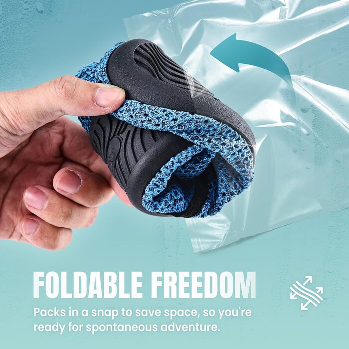 Водні черевики WateLves: для плавання, занять у басейні та відпочинку на пляжі. Швидковисихаючі, унісекс, блакитні, 40 EU
