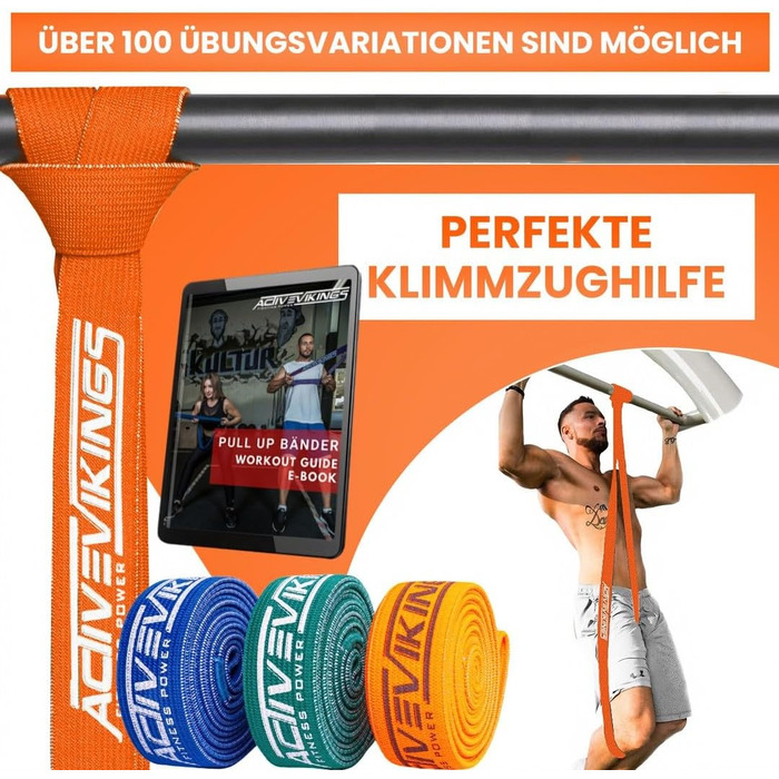 Фітнес-гумки для підтягувань - ідеально для нарощування м'язів. Гумки для фітнесу, стрічки опору (G - середній набір)