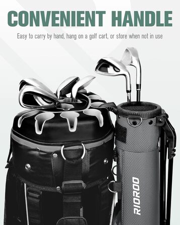 Сумка для гольфу на штативі, легка, 2-way роздільник, 3 кишені, сіра (A3)