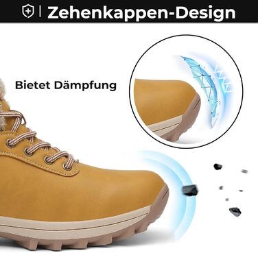 Зимові черевики Mishansha для чоловіків та жінок. Теплі, з підкладкою, зимові чоботи для активного відпочинку на відкритому повітрі. Розміри 36-48 EU (45 EU, жовтий)