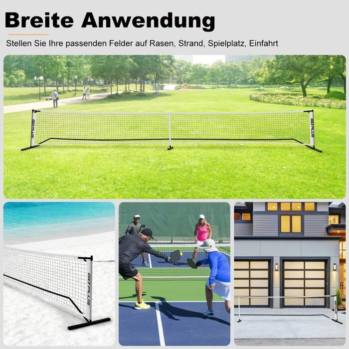 Набір для піклболу GYMAX з металевим каркасом, 6.7 м, з сумкою, вологостійкий, для тренувань у саду, на пляжі та задньому дворі