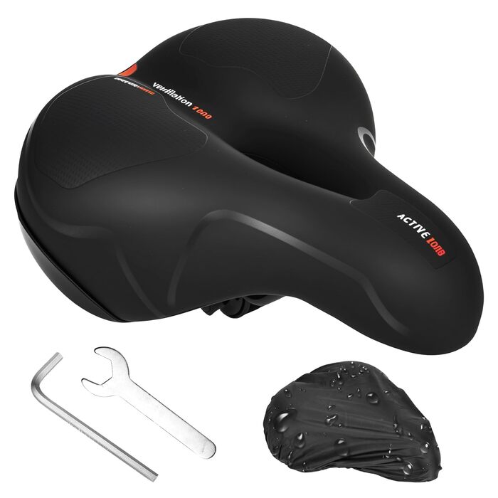Зручний велосипедний сідло для жінок та чоловіків з гелевою вставкою та водонепроникним чохлом