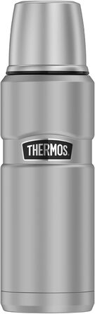 Термос та харчовий контейнер Thermos Stainless King 0,47 л, нержавіюча сталь, тримає тепло/холод до 12/24 годин, з ложкою