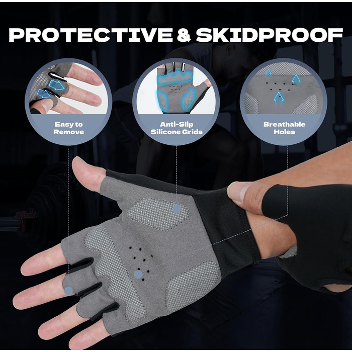 Фитнес рукавички COFIT для чоловіків та жінок, антиковзні рукавички для тренувань з підтримкою зап'ястя, рукавички для важкої атлетики, фітнесу, бодібілдингу, рожевий/чорний/сірий, S