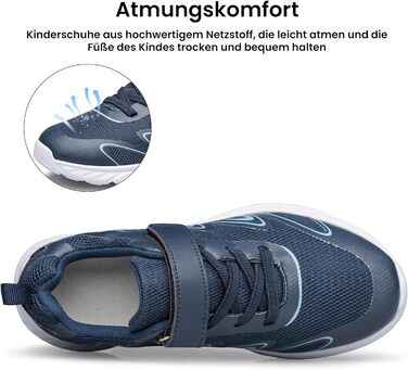 Дитячі кросівки Raoendis для хлопчиків та дівчаток: зручні, дихаючі, для занять спортом та активного відпочинку (26 EU, морська блакить)