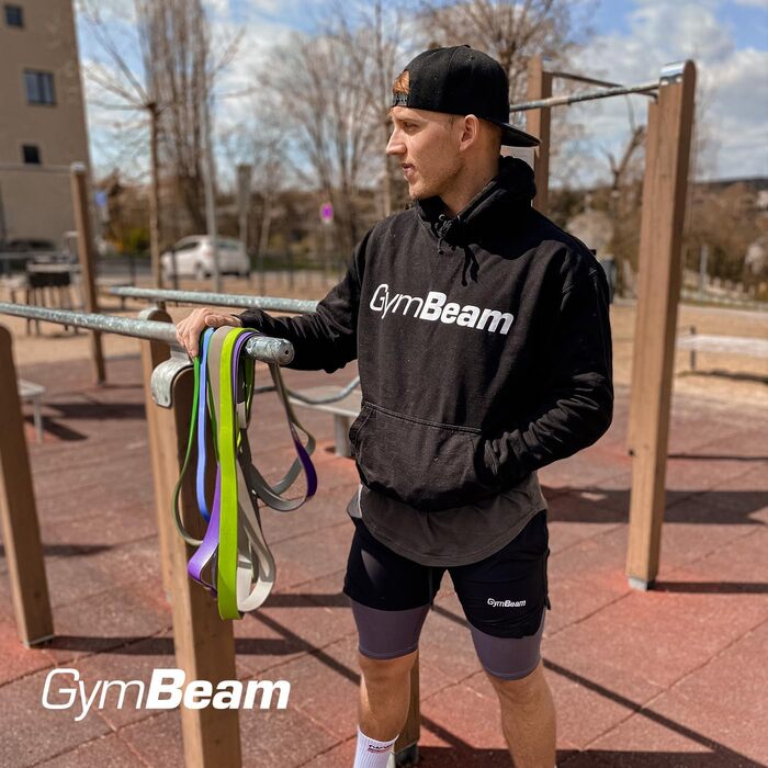 GymBeam DuoBand Set - Набір еспандерів 4 шт. для фітнесу та силових тренувань, двосторонні гумові стрічки для всього тіла, збільшення гнучкості