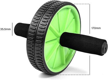 Колесо для пресу OcioDual з ручкою, тренажер для дому, ролер для пресу, AB Wheel (зелений)