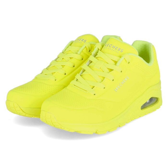 Кросівки жіночі Skechers UNO Night Shades Neon Yellow Durabuck 42 EU