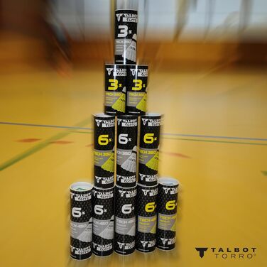 Badmintonbälle Talbot-Torro Tech 350 - 3 або 6 шт. в упаковці, різні кольори/швидкість, нейлонові, для гри в приміщенні та на вулиці