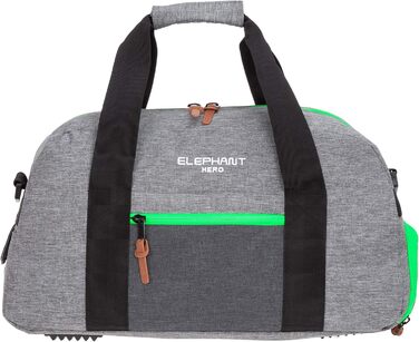 Спортивна сумка Elephant Hero Signature з відділенням для взуття, для хлопців, дівчат, жінок і чоловіків, сіро-зелена