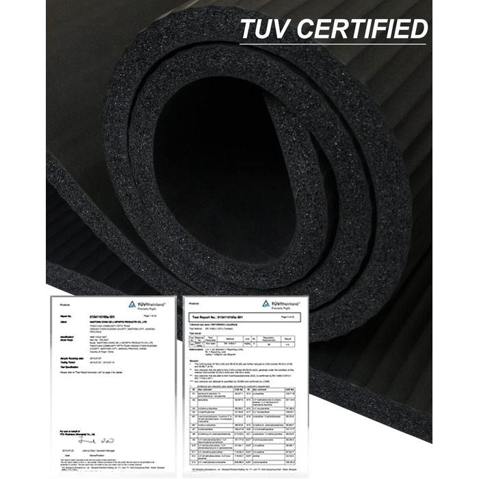Килимок для йоги та фітнесу RYTMAT NBR 190x90 см, 15 мм, нековзкий, чорний