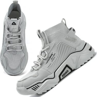 Чоловічі спортивні кросівки FUSHITON для занять спортом, фітнесу та активного відпочинку (43 EU, сірий)