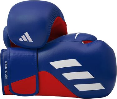 Боксерські рукавички Adidas Speed Tilt 250 - з технологією TILT, чорно-білі (10 oz, синьо-червоні)
