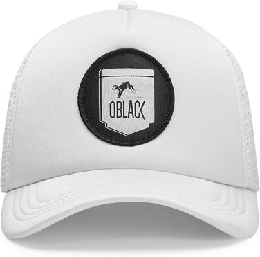 Чоловіча бейсболка-тракер Oblack Classic Total Black, універсальний розмір, біла