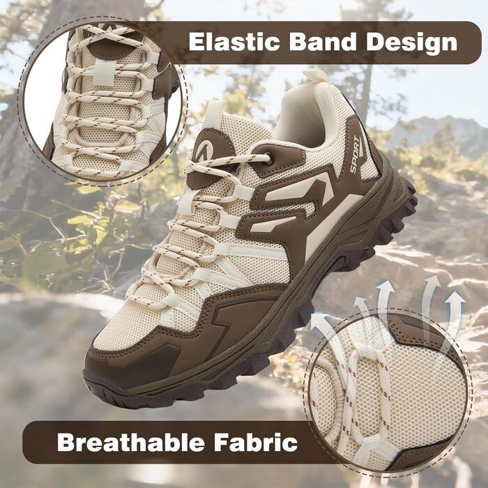Чоловічі трекінгові черевики для хайкінгу та кемпінгу, 44 EU, бежево-коричневі