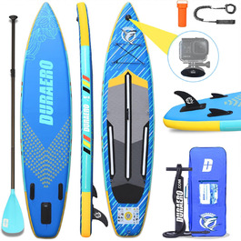 Надувна SUP-дошка DURAERO 330x76x15 см з кріпленням для камери, комплект аксесуарів, вантажопідйомність до 150 кг
