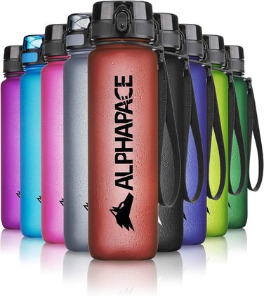 Спортивна пляшка Alphapace 500 мл, витіканнями, BPA-free, для спорту, велоспорту та активного відпочинку – з вставкою для фруктів (темно-червоний)