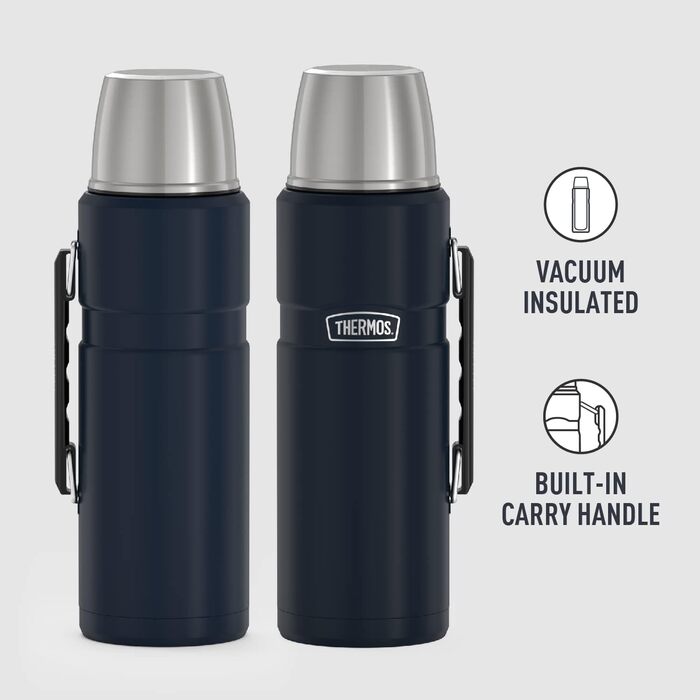 Термос THERMOS Stainless King SK2020, вакуумна ізоляція, 200 мл, синій матовий