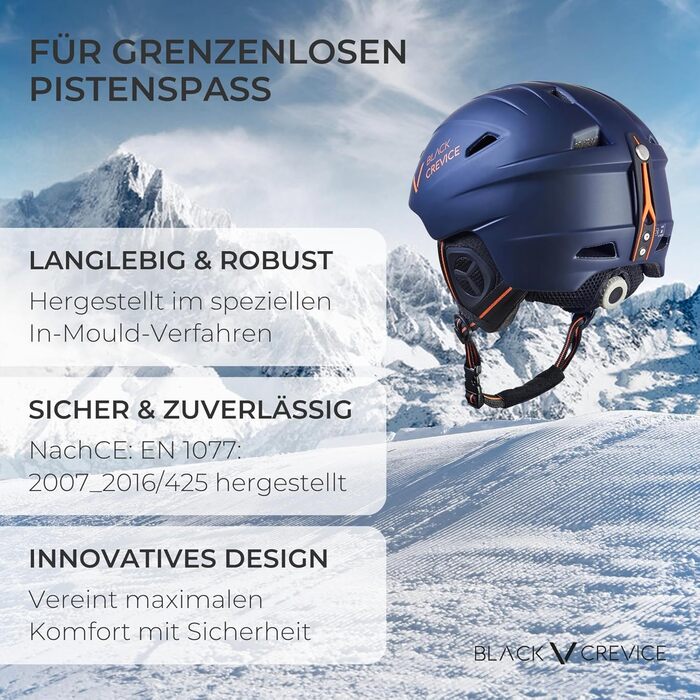 Шолом гірськолижний BLACK CREVICE Streif I - білий карбон матовий/чорний (L 59-60 см)