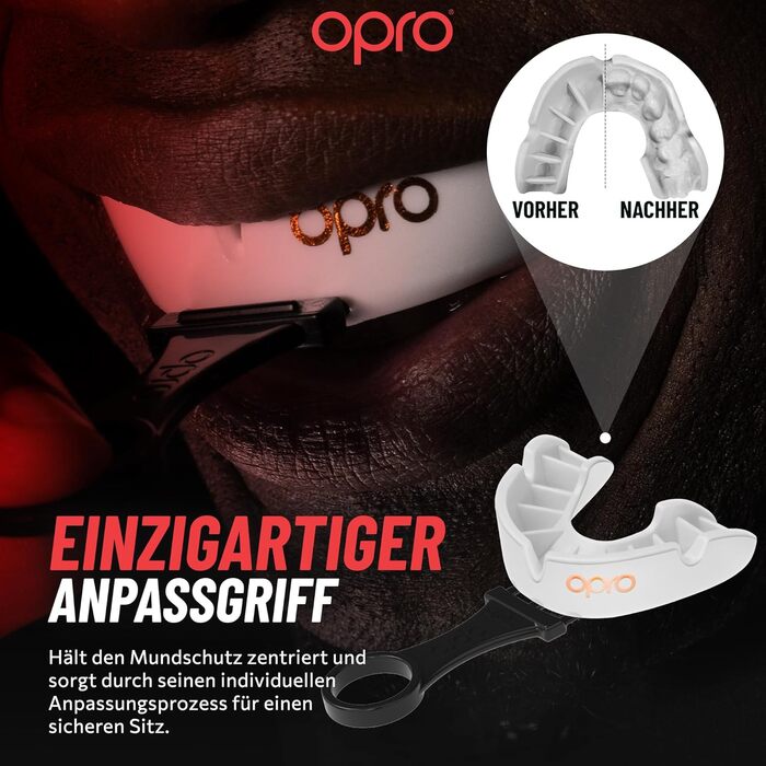 Захист зубів OPRO Bronze – для боксу, єдиноборств, MMA, дорослих та дітей – індивідуальна підгонка для хокею, кікбоксингу, регбі – гарантована якість від дантиста – UFC (білий), дитячий (до 10 років)