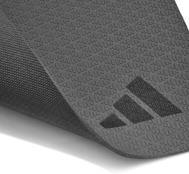 Йога-килимок Adidas 6 мм, протиковзкий, з перероблених матеріалів, без ПВХ (176 x 61 см), чорний