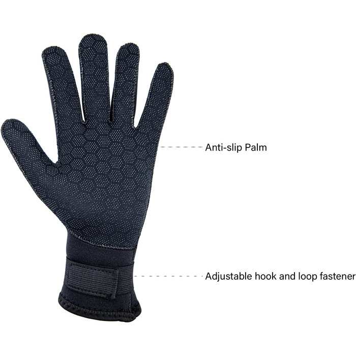 WEAXIO Неопренові рукавички для плавання та дайвінгу 3мм/5мм, чоловічі/жіночі, зимові терморукавички преміум-якості, рукавички для плавання XL 5мм