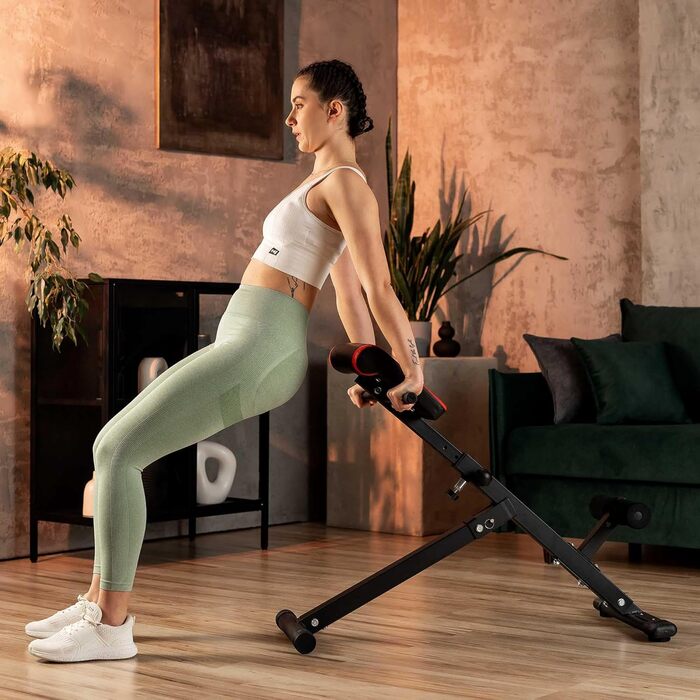 Тренажер для спини та пресу Hop-Sport HS-1016, гіперекстензія 45°, складаний, для дому