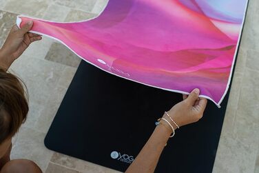 Рушник для йоги Hot Yoga від Yoga Design Lab | Мікрофібра, швидковисихаючий, екологічний, для гарячої йоги, спорту, подорожей (Celestial) (Rose)