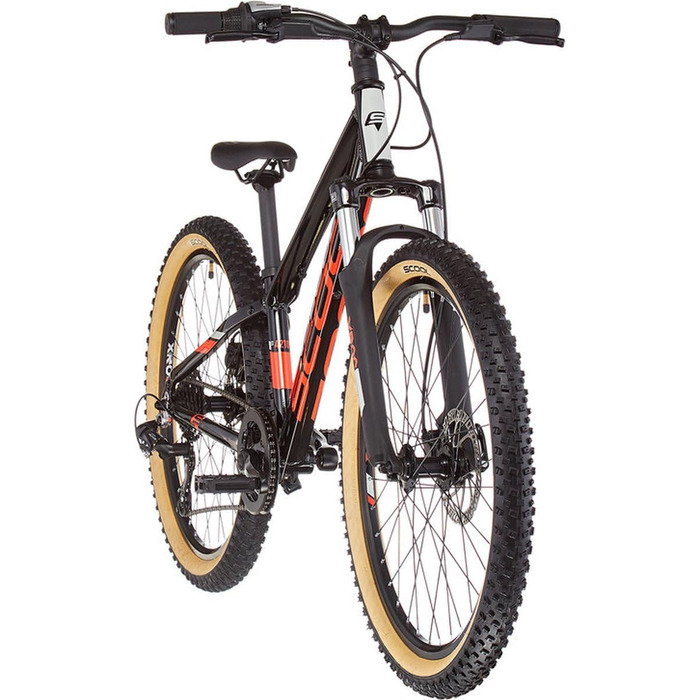 Дитячий гірський велосипед S'Cool Xroc Disc Alloy 24R 8S, 31 см, чорний/сірий/червоний
