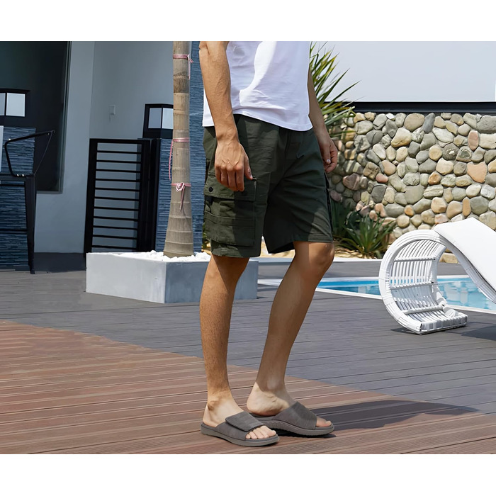 Чоловічі сандалі ONCAI з регульованими ремінцями, відкритим носком, сірі (48 EU)