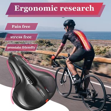 Зручний велосипедний сідло для жінок та чоловіків з гелевою вставкою та водонепроникним чохлом