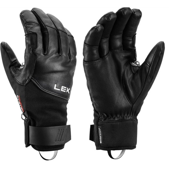 Гірськолижні рукавички LEKI Pegas Lite 3D з системою Trigger 3D та мембраною Soft-TEX, чорні, розмір 7.5