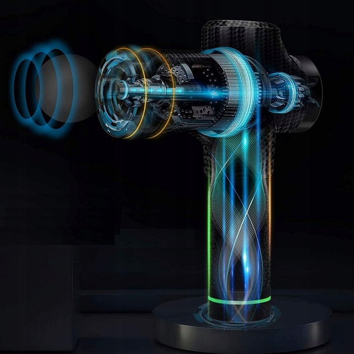 Ручний бездротовий вібраційний масажер для м'язів (перкусійний пістолет) E069