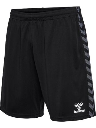 Чоловічі спортивні шорти Hummel Authentic PL — тренувальні шорти з регульованим поясом, дихаючі та швидкосохнучі, 100% перероблений поліестер, чорні