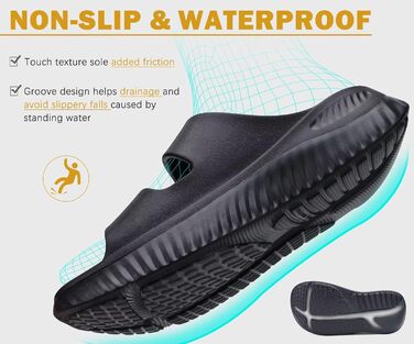 Жіночі сандалі KuaiLu для відновлення, спортивні слайдери з підтримкою склепіння стопи, ортопедичні, проти плоскостопості, чорні, 39 EU