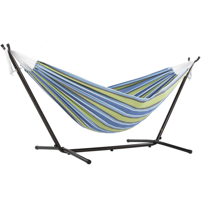 Гамак Vivere Oasis Double Cotton з підставкою (сталь), сумка для транспортування
