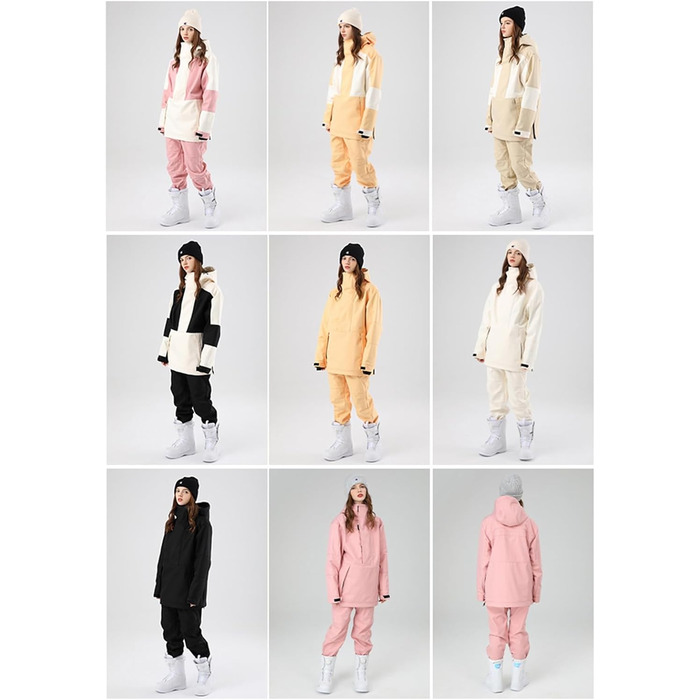 Комбінезон для сноуборду та лижного спорту HOUZONIY (XL, Khaki) - теплий, непромокаючий, з капюшоном