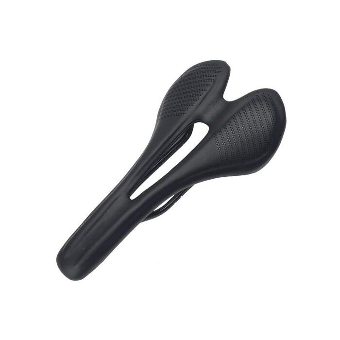 Велосідельний штир PLATT Carbon Superleicht: спортивний, для шосейного, трекінгового та гірського велосипеда, чорний, з шкіряним покриттям
